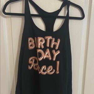 Black Tank Top with Birthday Print